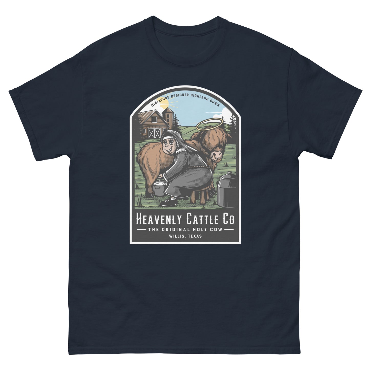 HCCo Men's classic tee Nun Milking Holy Cow