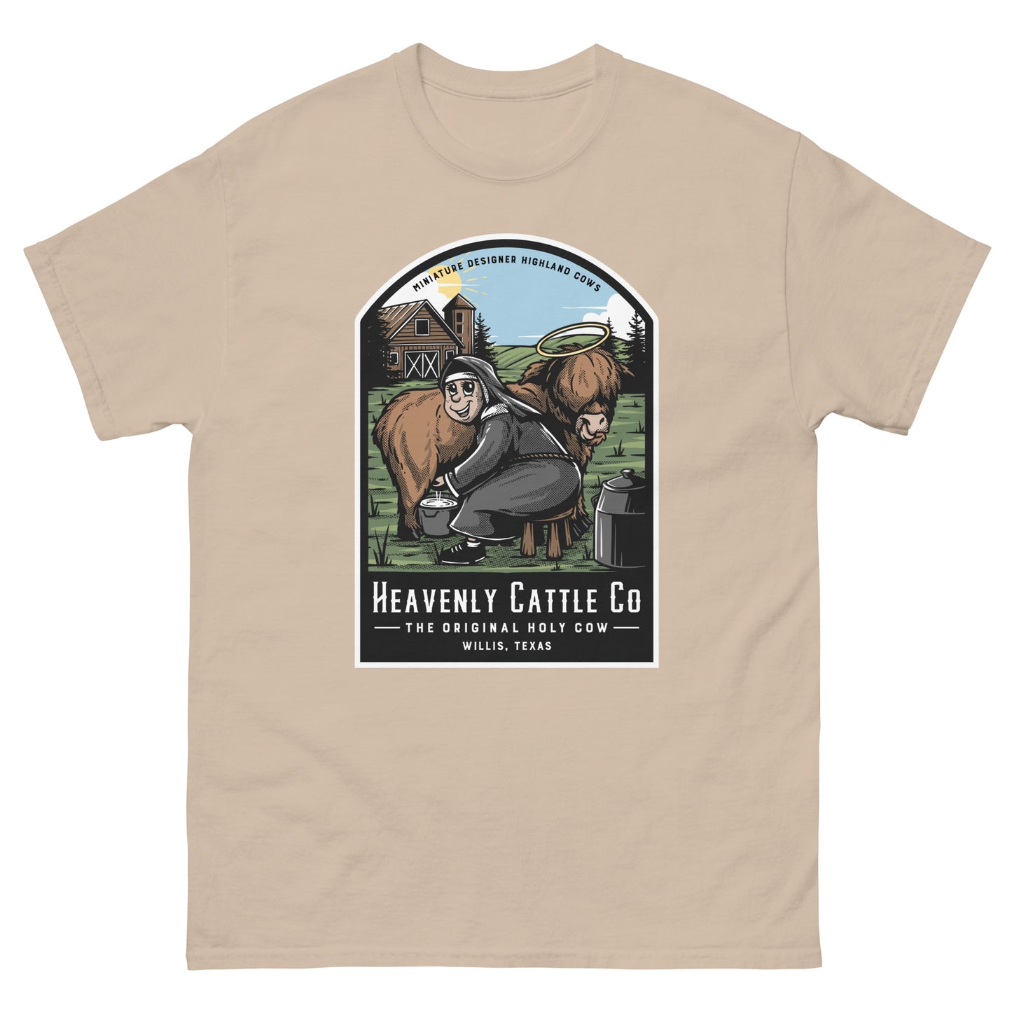 HCCo Men's classic tee Nun Milking Holy Cow