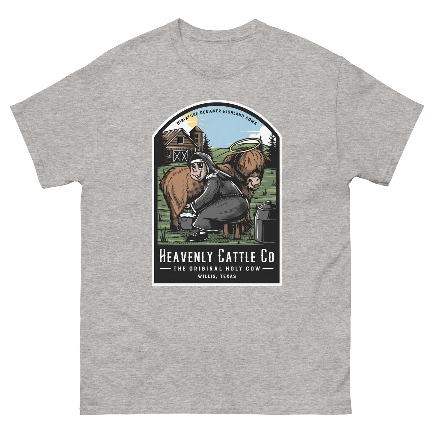 HCCo Men's classic tee Nun Milking Holy Cow