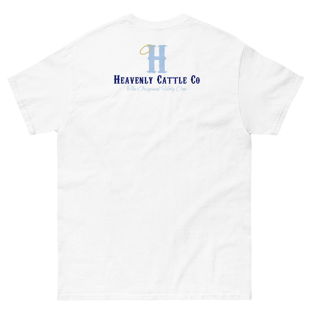 HCCo Men's classic tee Friar riding Holy Cow