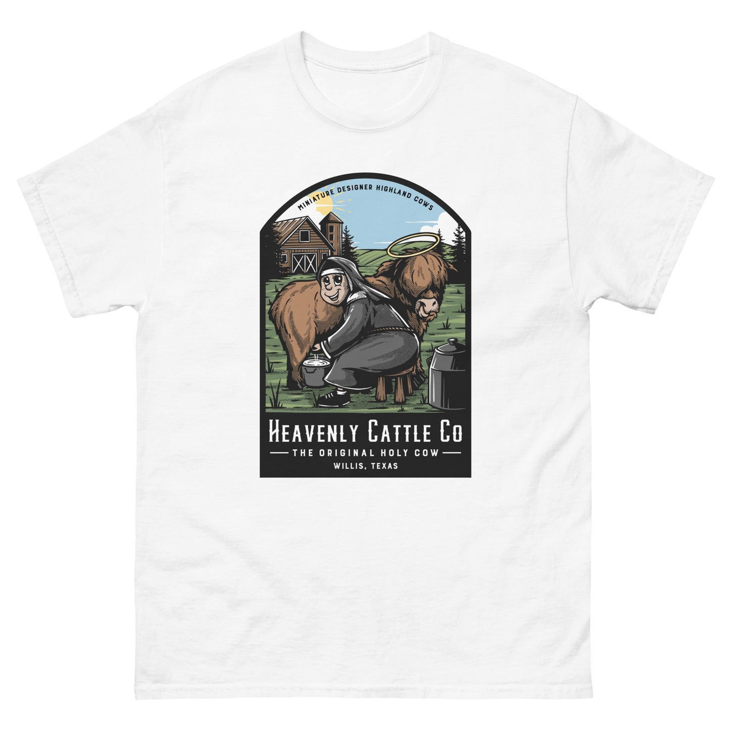 HCCo Men's classic tee Nun Milking Holy Cow