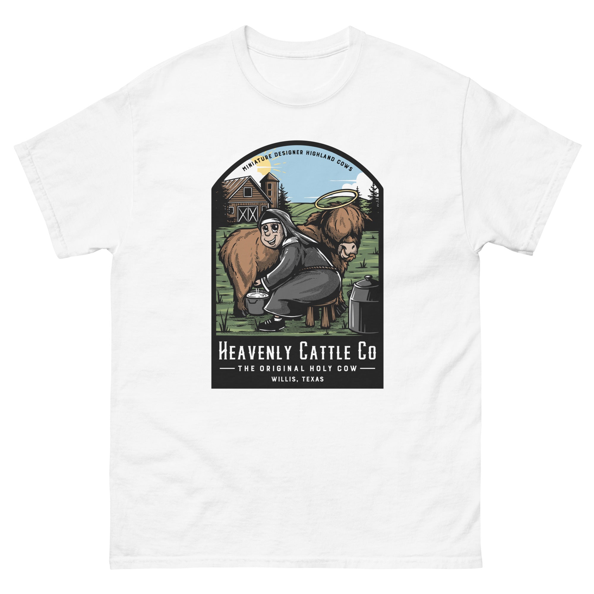 HCCo Men's classic tee Nun Milking Holy Cow