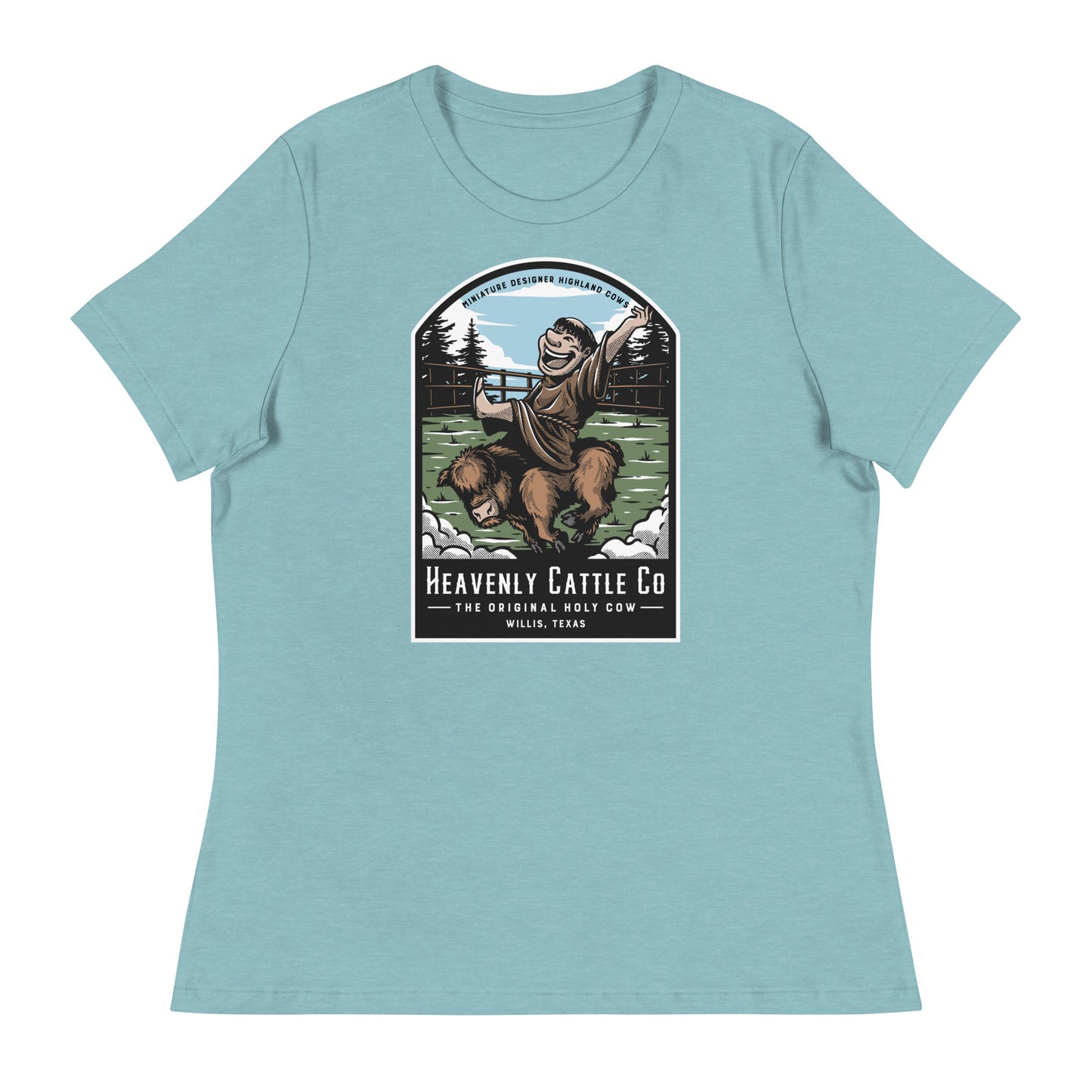 HCCo Women's Relaxed T-Shirt Friar riding Holy Cow