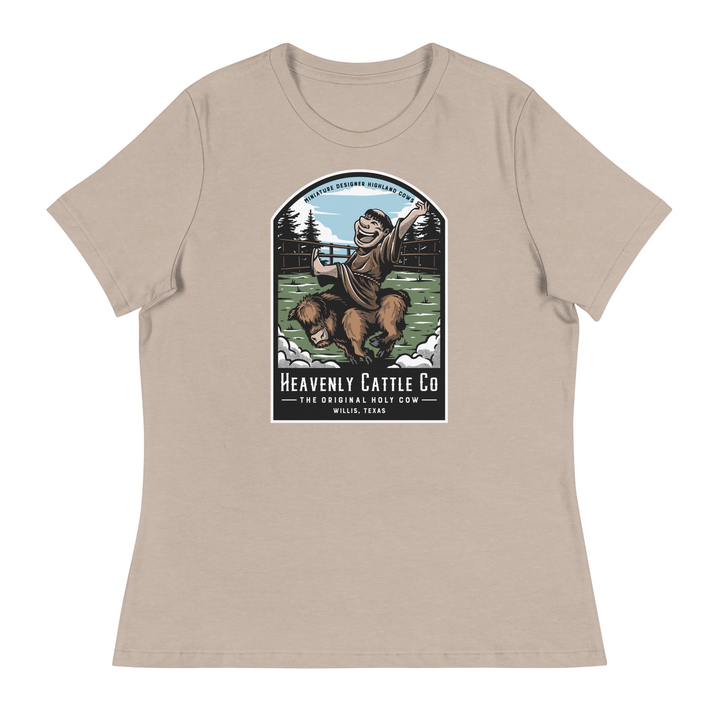 HCCo Women's Relaxed T-Shirt Friar riding Holy Cow